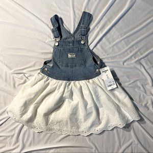 OshKosh Bigosh overall dress eyelet lace